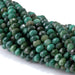 This is a Dakota Stones 8mm Verdite Large Hole Gemstone strand with faceted rondelle beads in 8 inch strand.