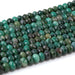 This is a Dakota Stones 8mm Verdite Large Hole Gemstone strand with faceted rondelle beads in 8 inch strand.