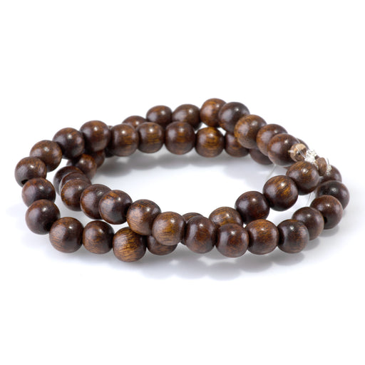 This is a Dakota Stones 10mm Madre de Cacao Gemstone strand with round beads in 15-16 inch strand.