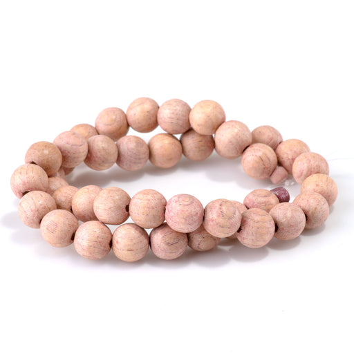 This is a Dakota Stones 10mm Rose Wood Gemstone strand with round beads in 15-16 inch strand.