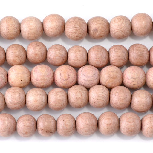 This is a Dakota Stones 10mm Rose Wood Gemstone strand with round beads in 15-16 inch strand.