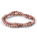 This is a Dakota Stones 6mm Rose Wood Gemstone strand with round beads in 15-16 inch strand.