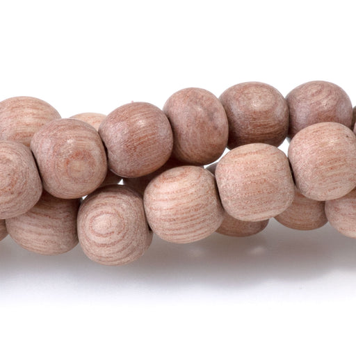 This is a Dakota Stones 6mm Rose Wood Gemstone strand with round beads in 15-16 inch strand.