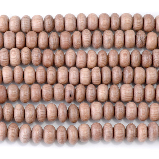 This is a Dakota Stones 8mm Rose Wood Gemstone strand with rondelle beads in 15-16 inch strand.