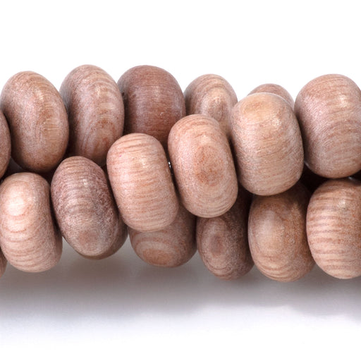 This is a Dakota Stones 8mm Rose Wood Gemstone strand with rondelle beads in 15-16 inch strand.