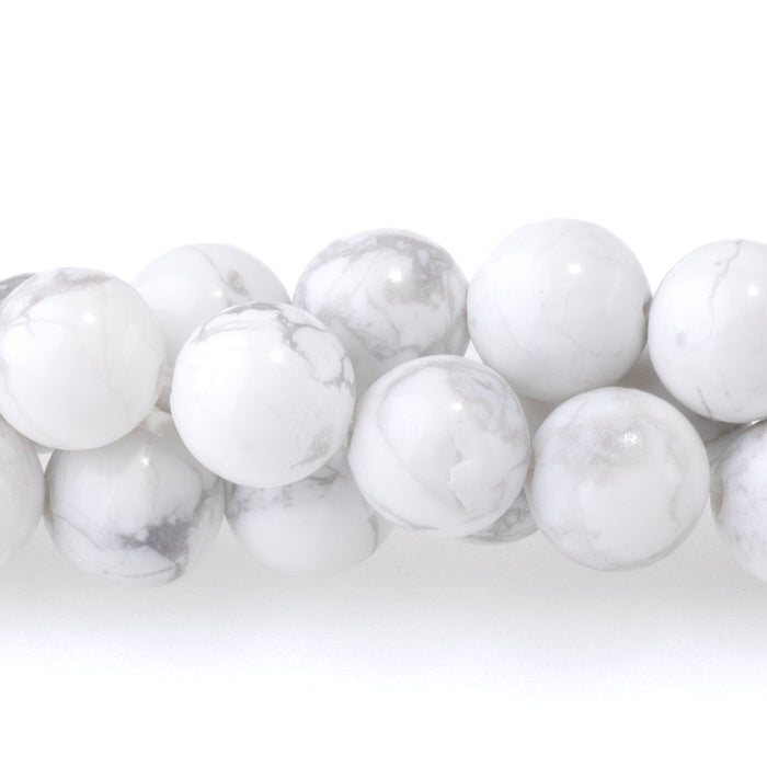 White Howlite 6mm Round - 15-16 Inch