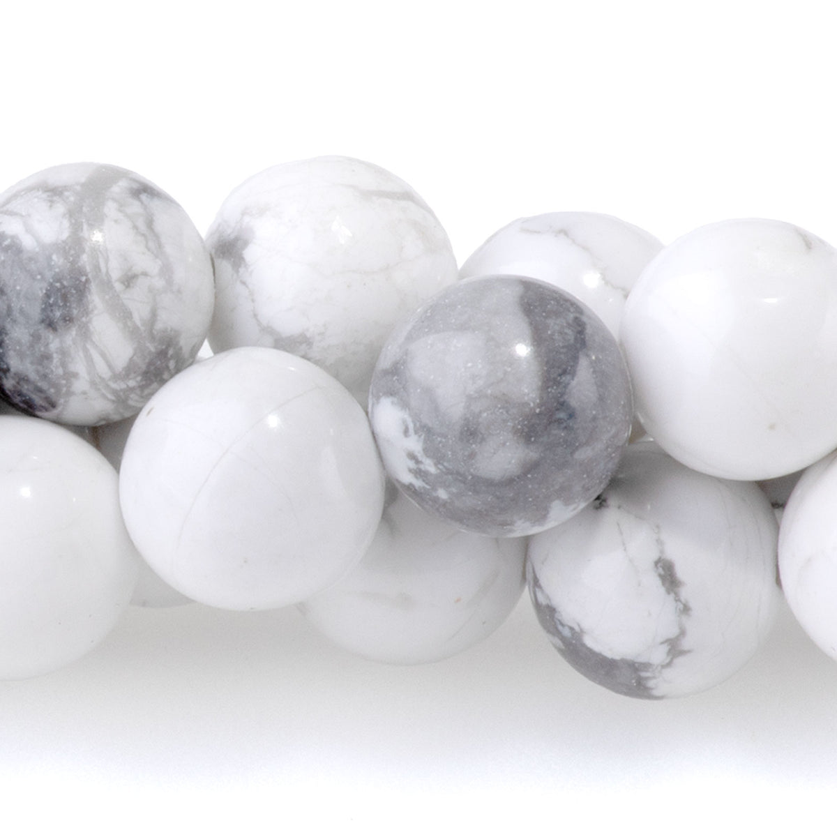 White Howlite 8mm Round - 15-16 Inch — Dakota Stones