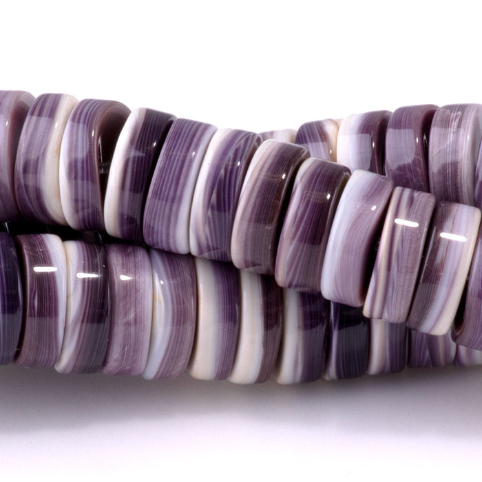 Wampum Shell 10mm Heishi - 15-16 Inch