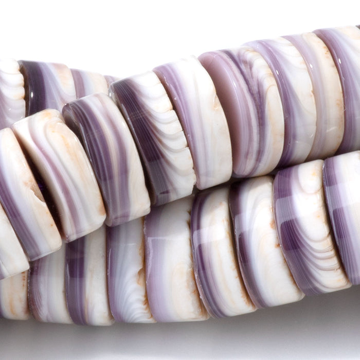 Wampum Shell 10mm Heishi - 15-16 Inch