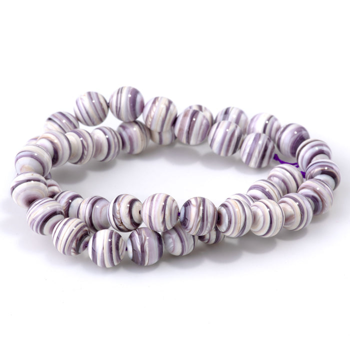 Wampum Shell 10mm Round - 15-16 Inch