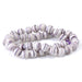 This is a Dakota Stones 10mm Wampum Shell Gemstone strand with round beads in 15-16 inch strand.