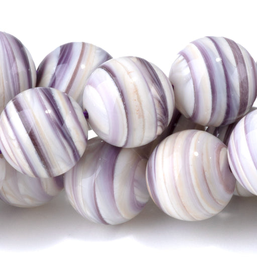 This is a Dakota Stones 10mm Wampum Shell Gemstone strand with round beads in 15-16 inch strand.