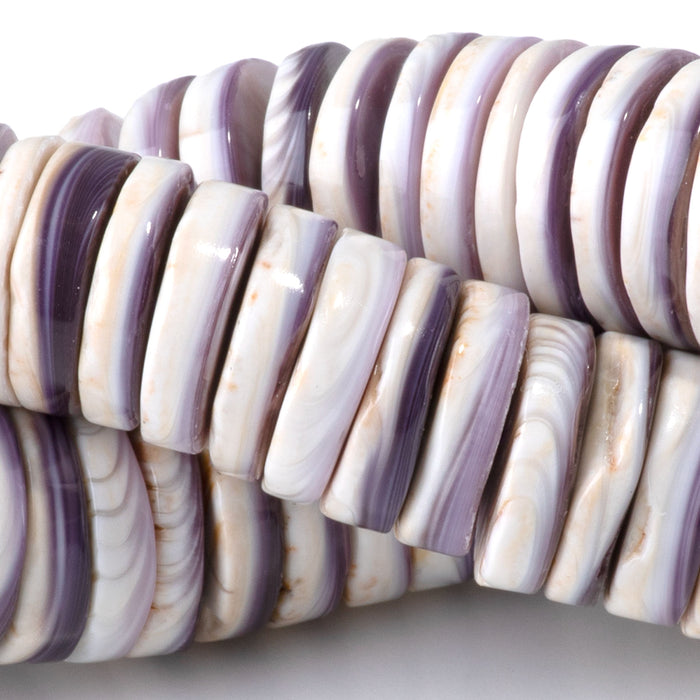 Wampum Shell 12mm Heishi Bead - 15-16 Inch