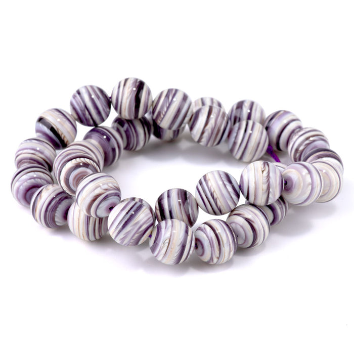 Wampum Shell 12mm Round - 15-16 Inch