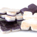 This is a Dakota Stones 20mm Wampum Shell Gemstone strand with cross beads in 15-16 inch strand.