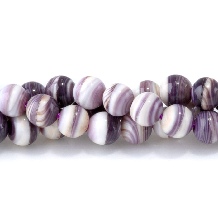 Wampum Shell 4mm Round Bead - 15-16 Inch