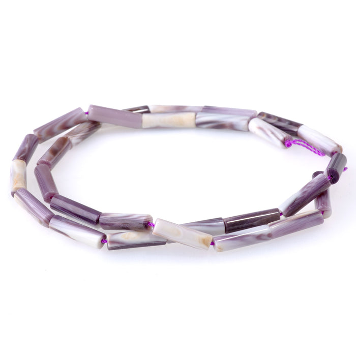 Wampum Shell 4x14mm Tube - 15-16 Inch
