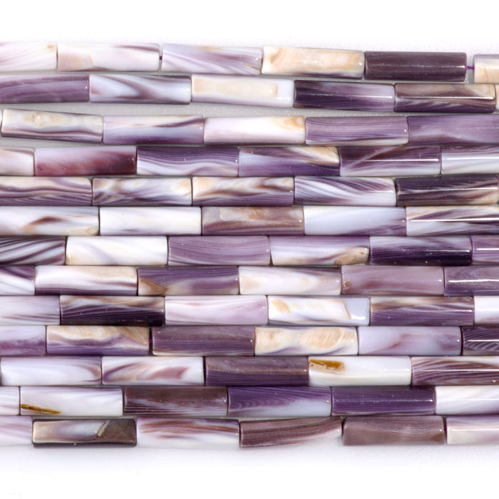Wampum Shell 4x14mm Tube - 15-16 Inch