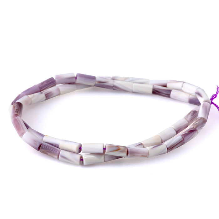 Wampum Shell 4x8mm Tube - 15-16 Inch