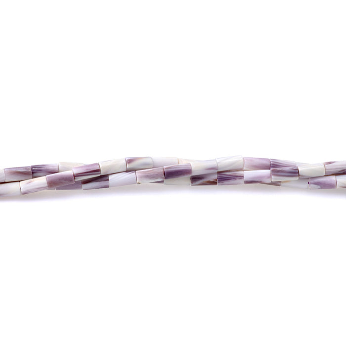 Wampum Shell 4x8mm Tube - 15-16 Inch