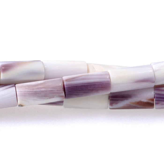 Wampum Shell 4x8mm Tube - 15-16 Inch