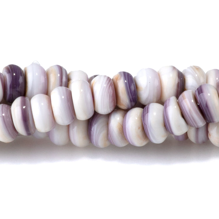Wampum Shell 5mm Rondelle Bead - 15-16 Inch