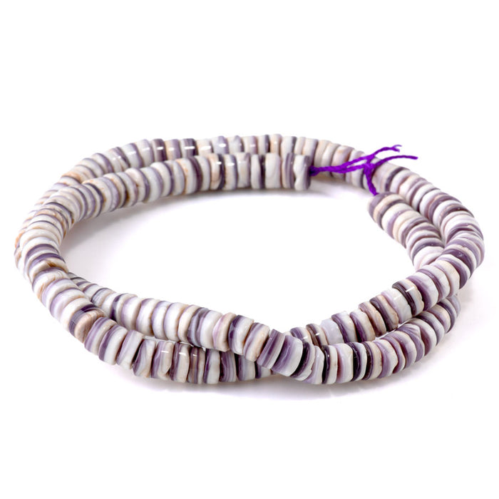 Wampum Shell 6mm Heishi - 15-16 Inch