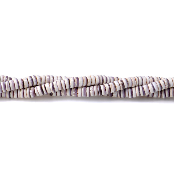 Wampum Shell 6mm Heishi - 15-16 Inch