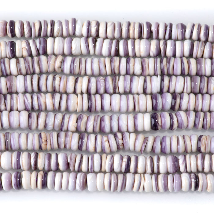 Wampum Shell 6mm Rondelle - 15-16 Inch