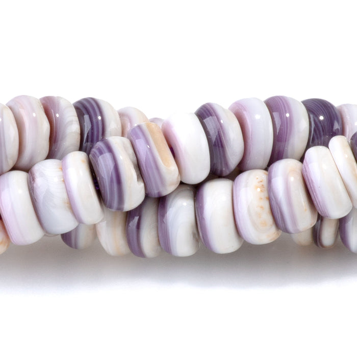Wampum Shell 6mm Rondelle - 15-16 Inch