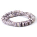 This is a Dakota Stones 8-14mm Wampum Shell Gemstone strand with heishi beads in 15-16 inch strand.