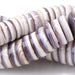 This is a Dakota Stones 8-14mm Wampum Shell Gemstone strand with heishi beads in 15-16 inch strand.