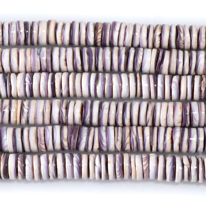 Wampum Shell 8mm Heishi - 15-16 Inch