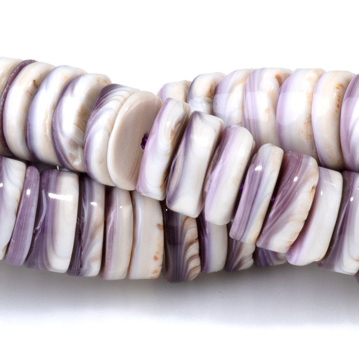 Wampum Shell 8mm Heishi - 15-16 Inch
