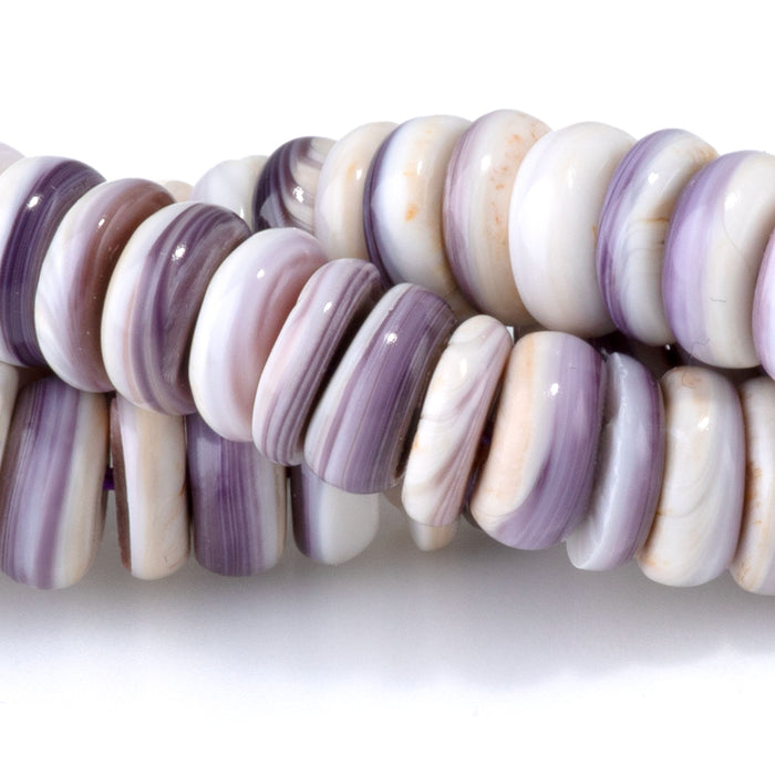 Wampum Shell 8mm Rondelle - 15-16 Inch