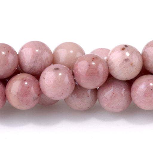 This is a Dakota Stones 6mm Wood Rhodonite Gemstone strand with round beads in 15-16 inch strand.