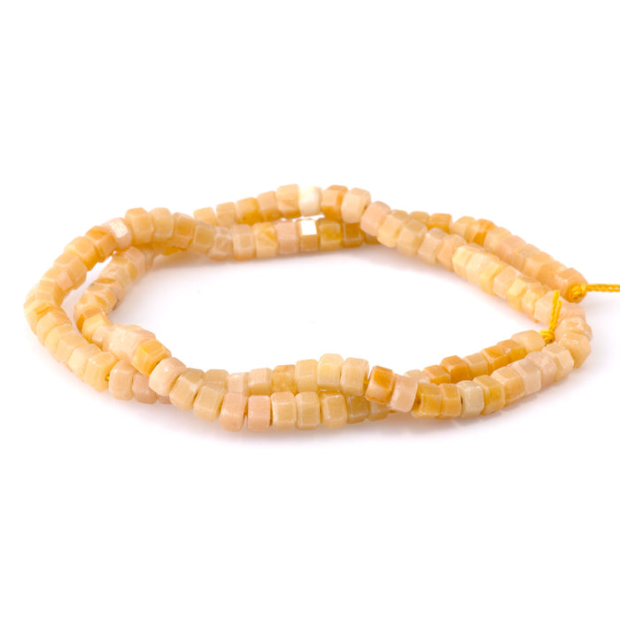 Yellow Jade 6mm Hexagon - 15-16 Inch