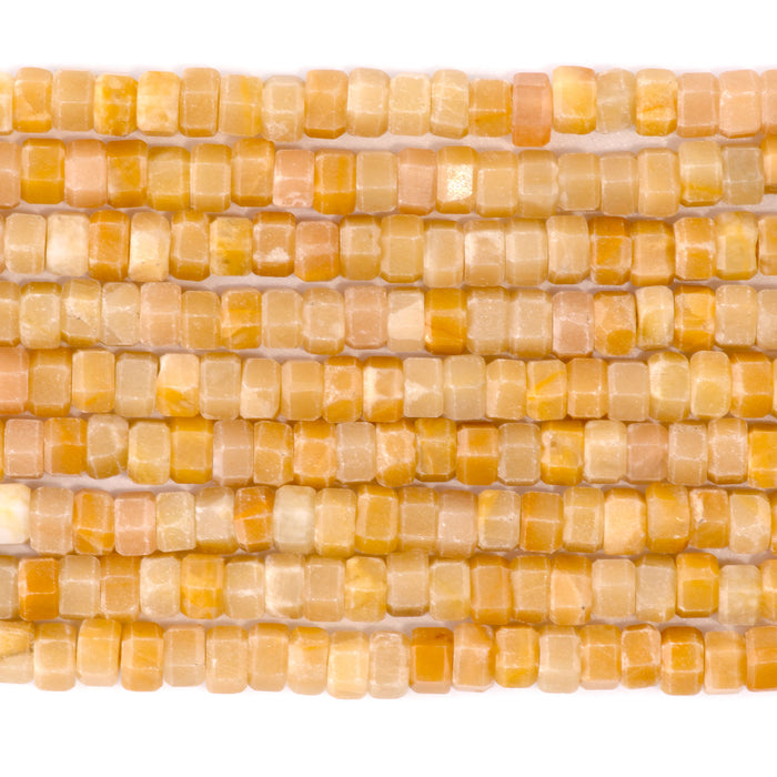 Yellow Jade 6mm Hexagon - 15-16 Inch