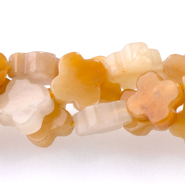 Yellow Jade 8mm Cross - 15-16 Inch