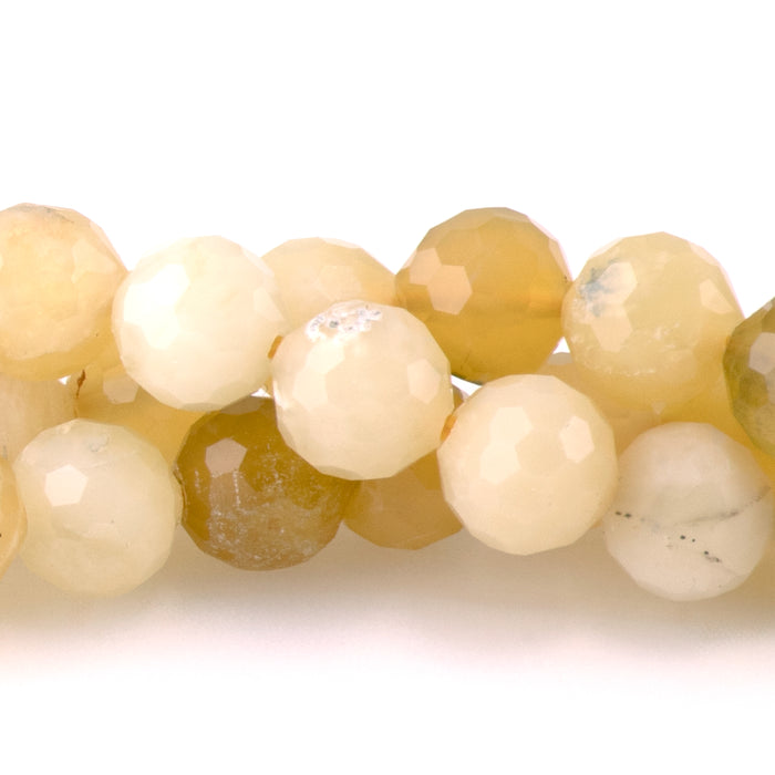 Yellow Opal 6mm Faceted Round - 15-16 Inch