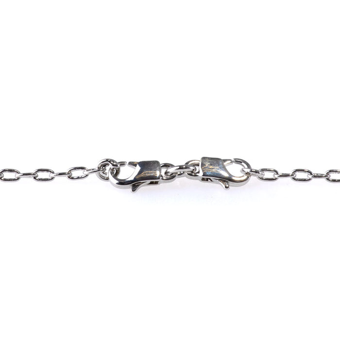 32 Inch Rhodium Plated Cable Chain Necklace