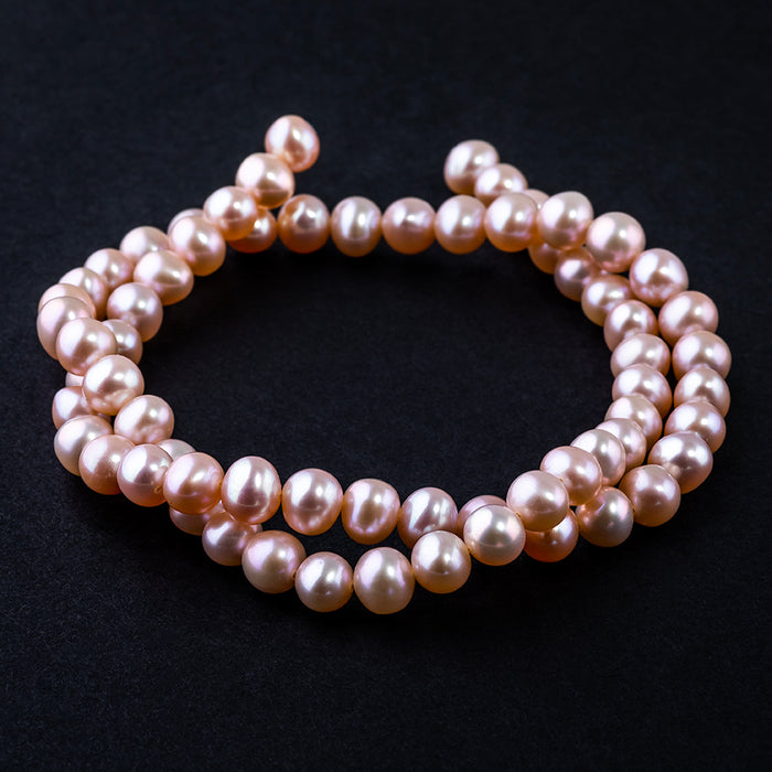 SHOW Potato Freshwater 6-6.5mm Natural Pearl Strand