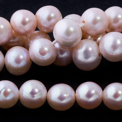 SHOW 9.5-10.5mm Light Pink Potato Freshwater Large Hole Pearls