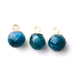 9mm Onion Shape Gold Electroplated Charm - Apatite - 3 Pack