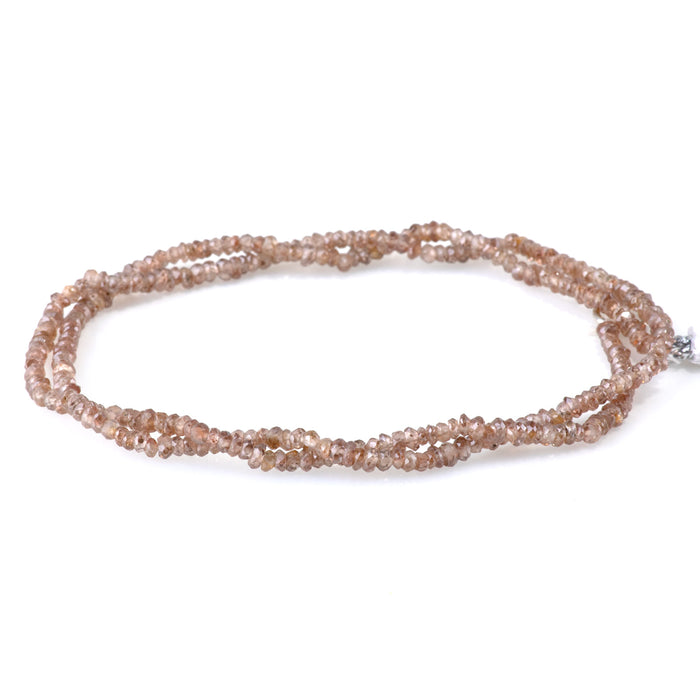 Zircon (Natural) 1-4mm Champagne Faceted Chip - 15-16 Inch