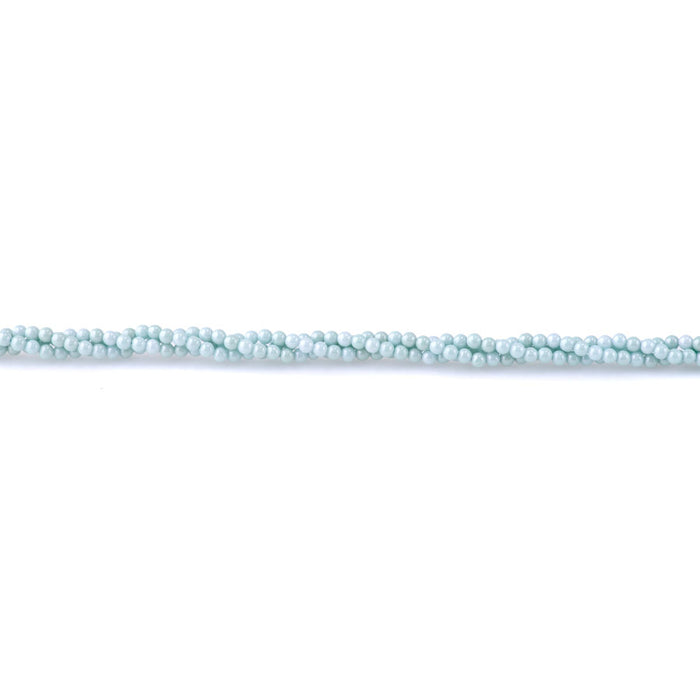 Zirconia 3mm Round Light Blue Pearl (Synthetic) - 14.5-15 Inch