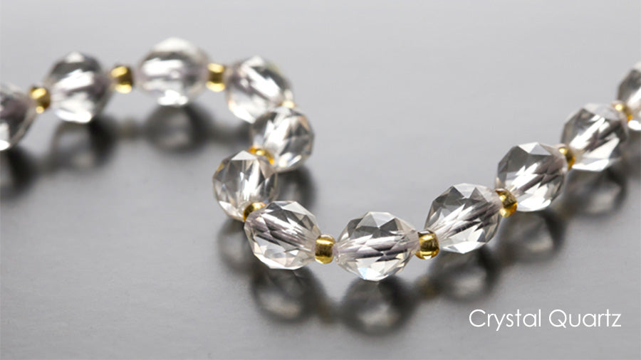 Faceted quartz throws light