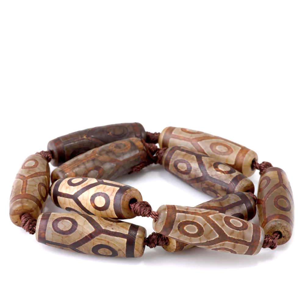 DZI Agate Gemstone Beads