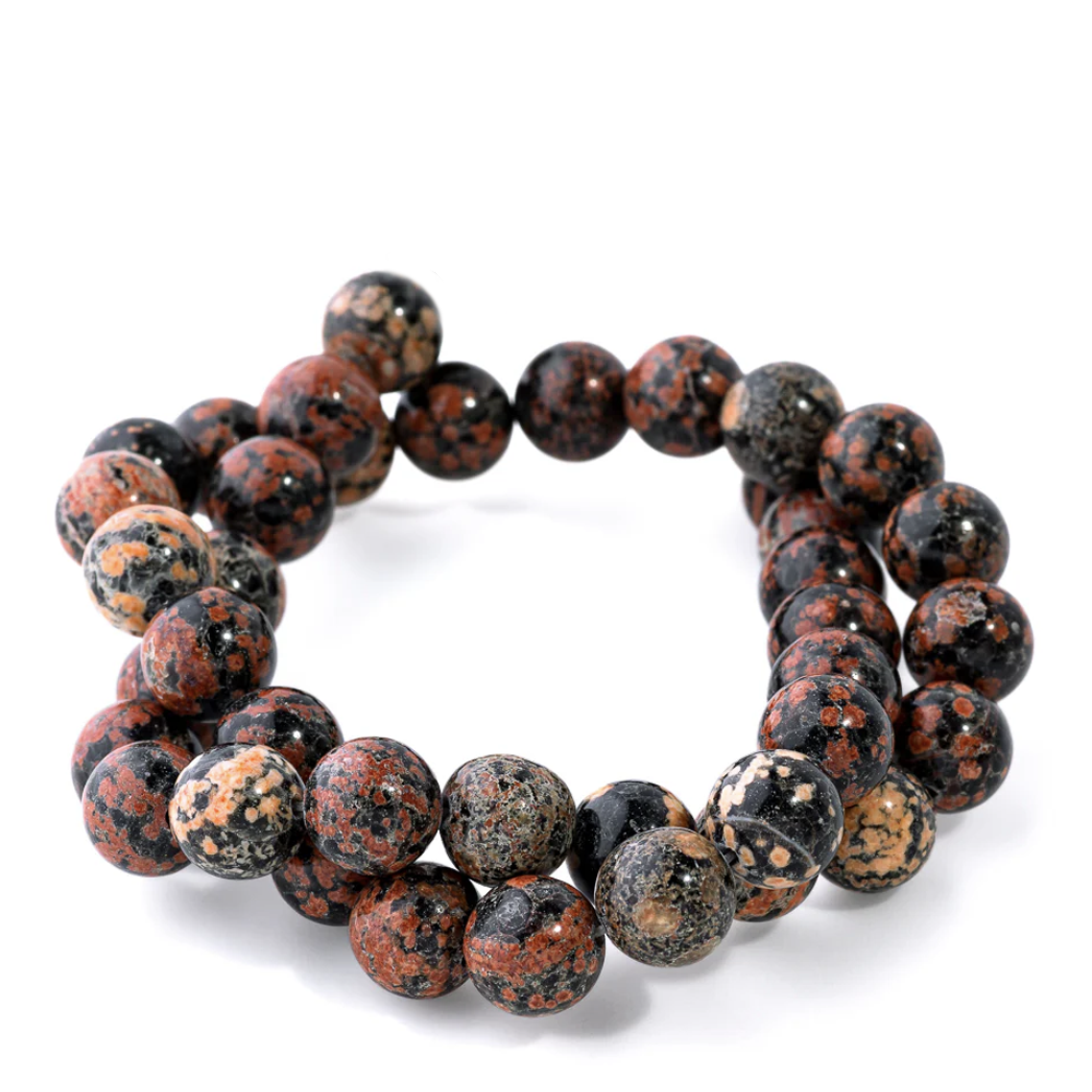 Mexican Red Snowflake Jasper Gemstone Beads