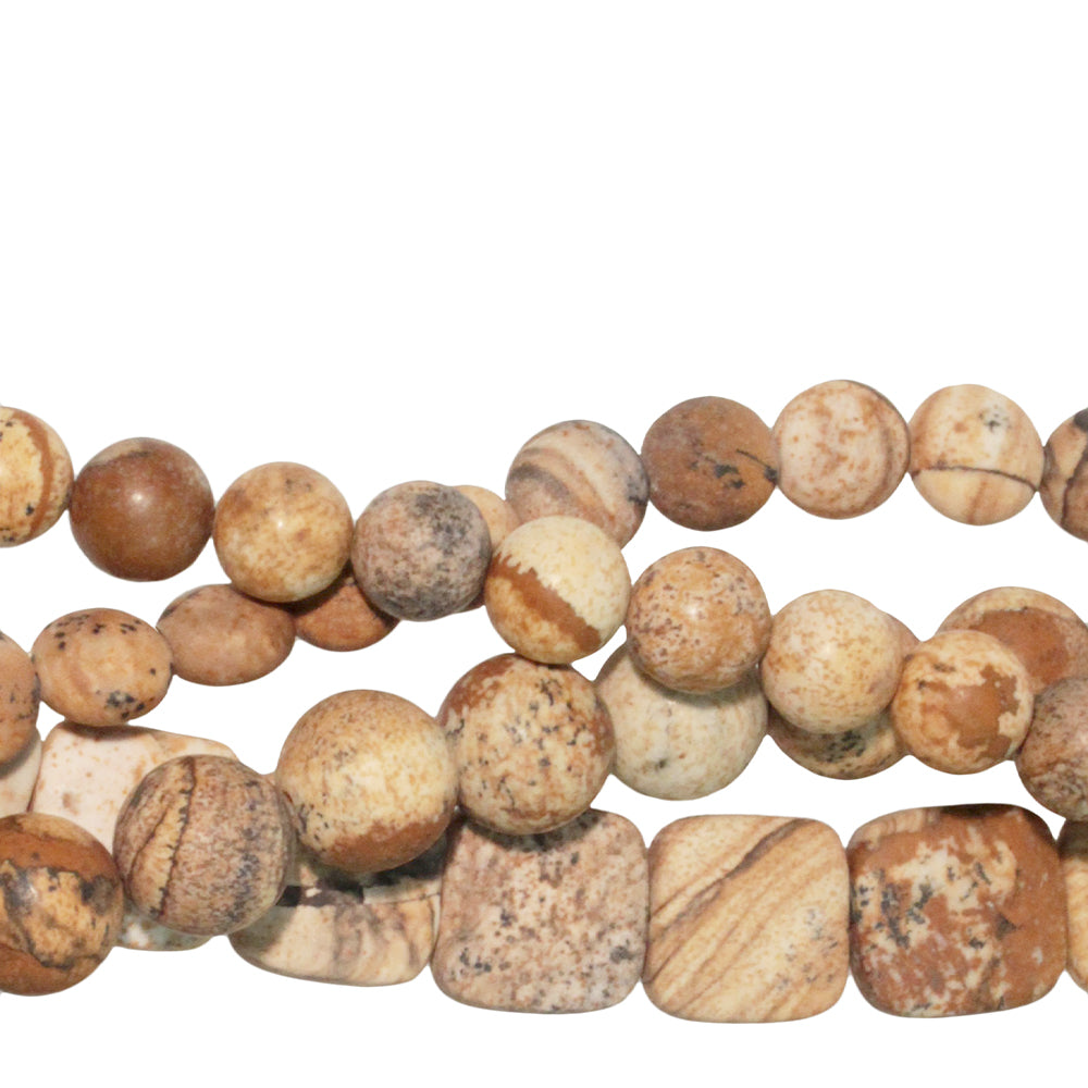 Picture Jasper Gemstone Beads